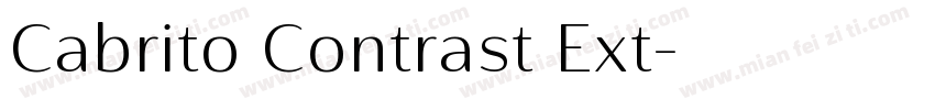 Cabrito Contrast Ext字体转换